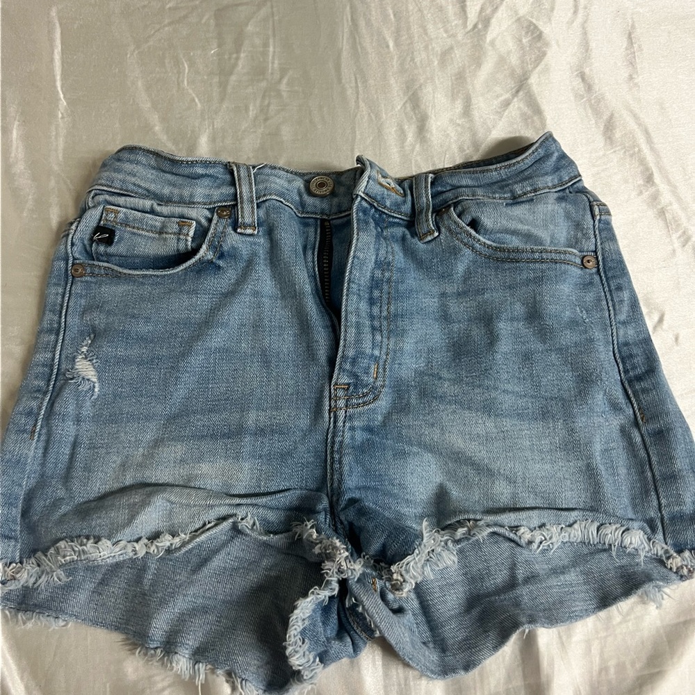 KanCan Blue Jean Shorts High-Waisted Distressed